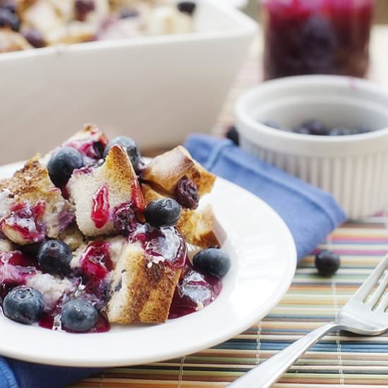 Overnight Blueberry French Toast - Recipe photo by pretty plain janes