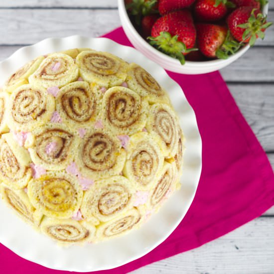 Strawberry Charlotte Royale - Recipe photo by tiffanybendayan