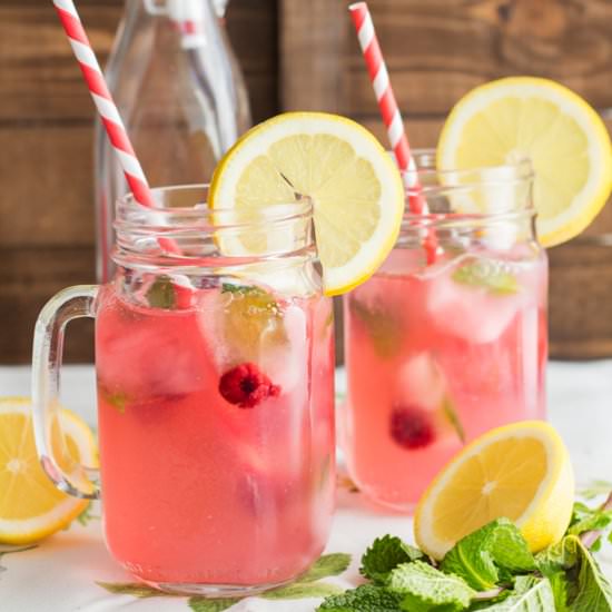 Pink Mint Lemonade - Recipe photo by GreenHealthyCooking