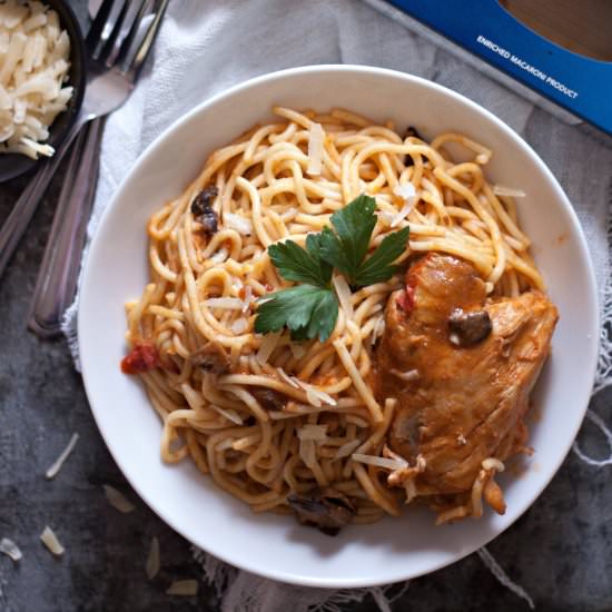 Spanish Style Spaghetti w Chicken - Recipe photo by URBANBAKES