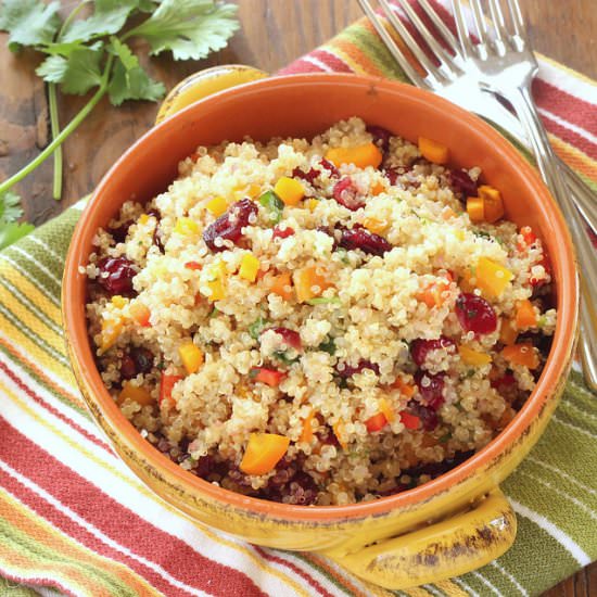 Cranberry Cilantro Quinoa Salad - Recipe photo by Craving Something Healthy
