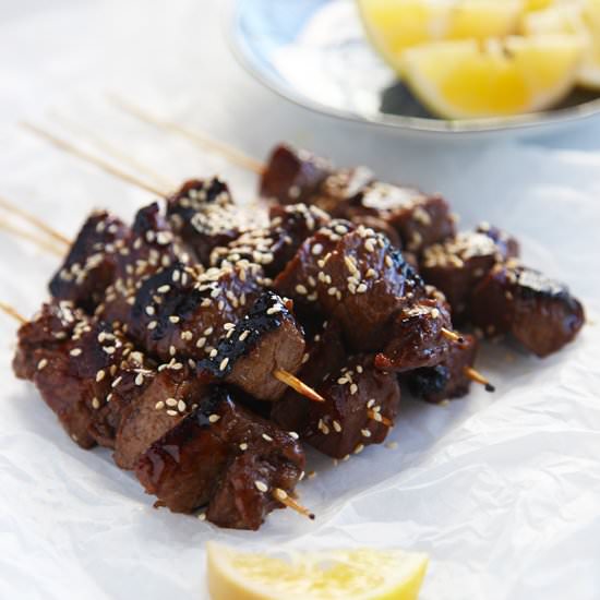 Beef Skewers with Asian Marinade - Recipe photo by littlebigh