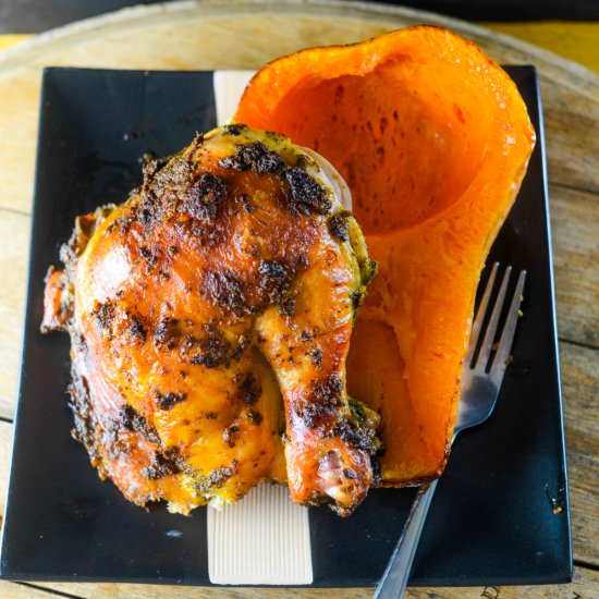Weeknight Roasted Pesto Chicken - Recipe photo by foodefile