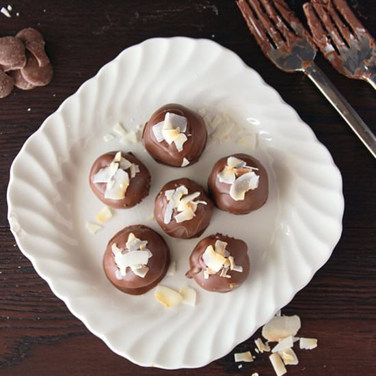 Almond, Coconut, Caramel Truffles - Recipe photo by cookingwithruthie