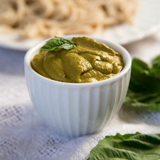 Pesto On the Lighter Side - Recipe photo by icanteatwhat