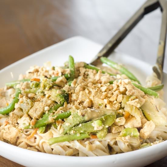 Thai Noodles in Peanut Sauce - Recipe photo by TwistedTastes