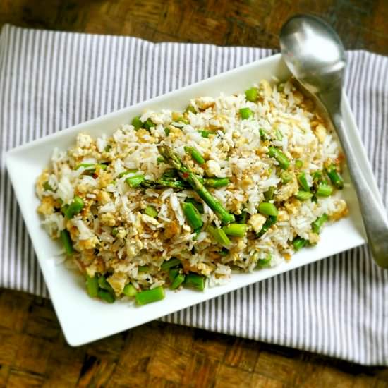 Crispy Tofu and Asparagus Rice - Recipe photo by foodidies