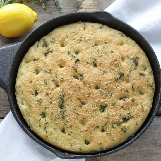 Lemon Herb Focaccia - Recipe photo by FoodBabbles