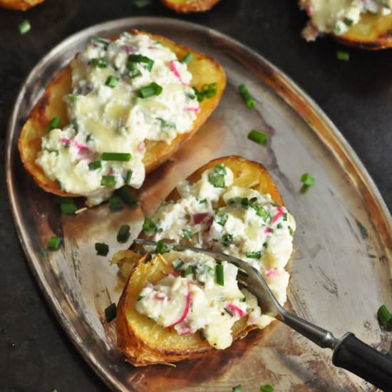 Potatoes Baked with Cottage Cheese - Recipe photo by Mienta