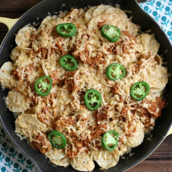 Slow Cooker BBQ Chicken Nachos - Recipe photo by gracegoodeats