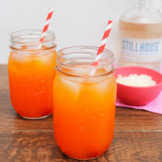 Coconut Sunrise Cocktail - Recipe photo by Lipglosscrayons