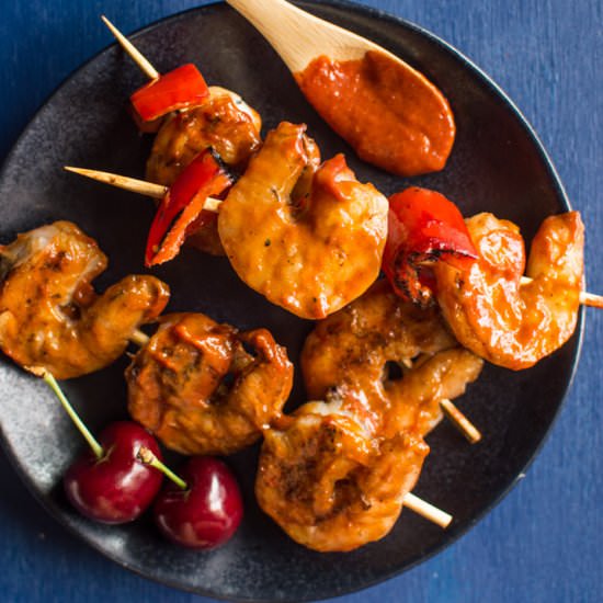 Cherry Bourbon Barbecue Sauce - Recipe photo by healthynibblesandbits
