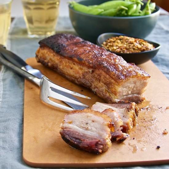 Oven Roasted Crispy Pork Belly - Recipe photo by PinchandSwirl