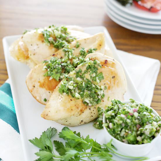 Grilled Chicken with Chimichurri - Recipe photo by BourbonAndHoney