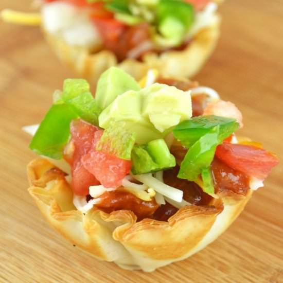 Bite Size Taco Salads - Recipe photo by brittaniep