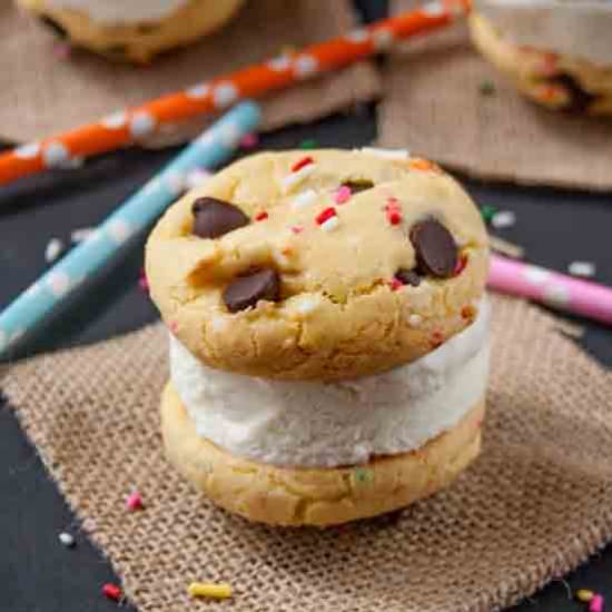 Birthday Cake Ice Cream Sandwiches - Recipe photo by littlesweetbaker