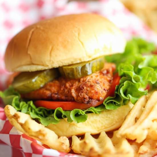 Copycat Chick-fil-A Sandwich - Recipe photo by damndelicious