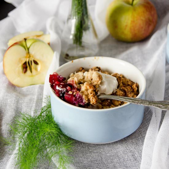 Gluten Free Apple Crumble - Recipe photo by PastryWorkshop