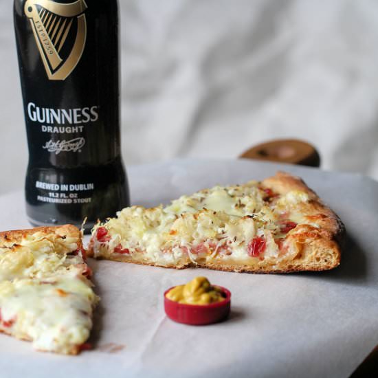 Guinness Corned Beef Reuben Pizza - Recipe photo by TheKitchenWhisperer