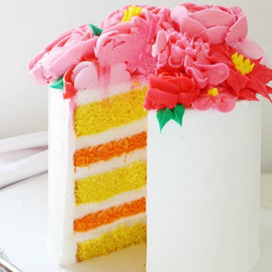 Spring Layer Cake - Recipe photo by iambaker