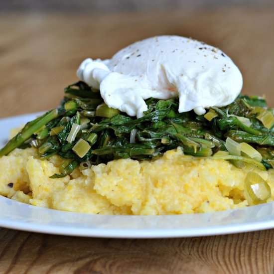 Turnip Greens with Green Garlic - Recipe photo by westoftheloop