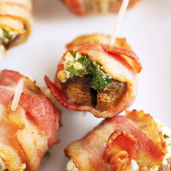 Goat Cheese & Bacon Mushrooms - Recipe photo by portandfin