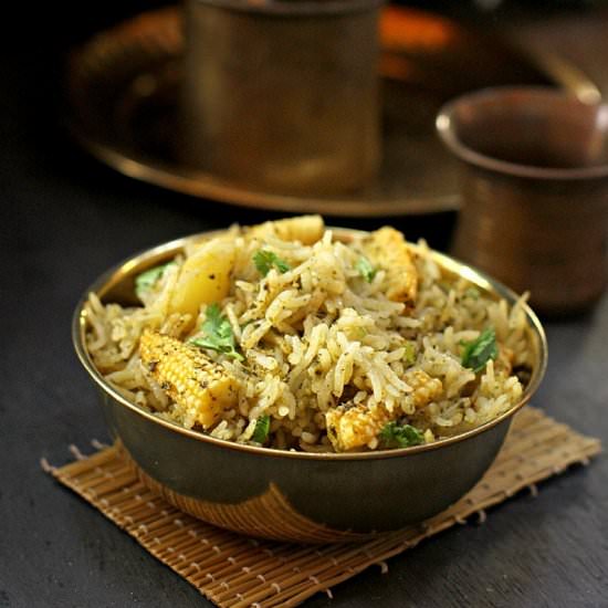 Baby Corn Biryani - Recipe photo by divyapramil
