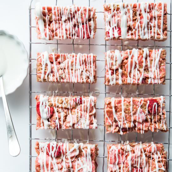 Strawberry Coconut Cereal Treats - Recipe photo by Jelly Toast