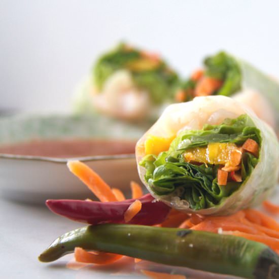 Spicy Thai Pepper Salad Rolls - Recipe photo by Gold Dipped Chaos