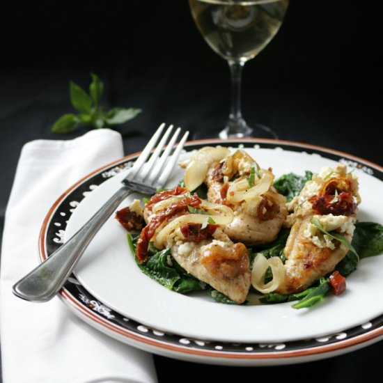 Feta Sun-Dried Tomato Chicken - Recipe photo by Healthy World Cuisine