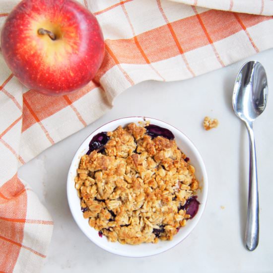 Spiced Blueberry-Apple Crumbles - Recipe photo by SweetSimpleKitchen