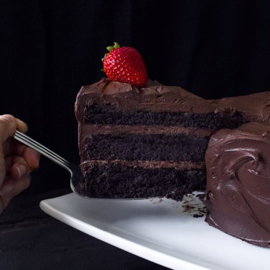Vegan Chocolate Cake With Ganache - Recipe photo by wifemamafoodie