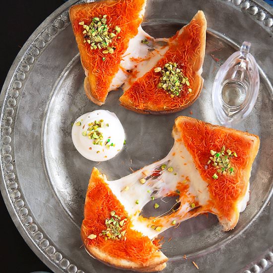 Kanafeh Grilled Cheese Sandwich - Recipe photo by Cleobuttera