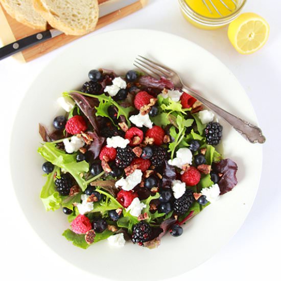 Triple Berry, Chevre, Candied Pecan - Recipe photo by cookingwithruthie