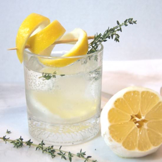 Lemon and Thyme Vodka Tonic - Recipe photo by Gold Dipped Chaos