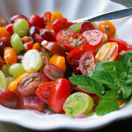 Refreshing Grape Mint Tomato Salad - Recipe photo by AmeesSavoryDish
