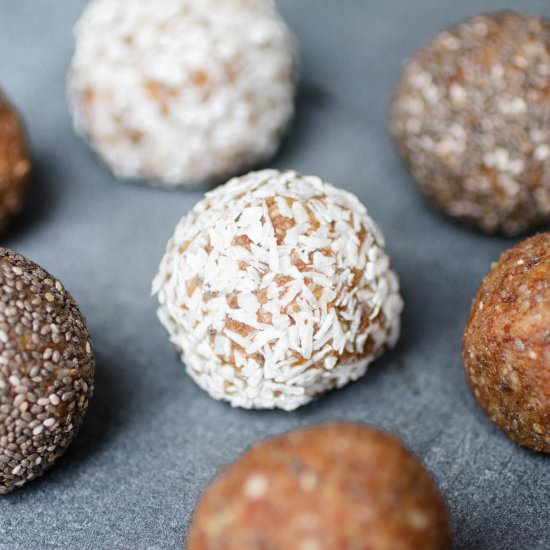 Banana, chia & coconut energy balls - Recipe photo by JENNIFERMEDHURST