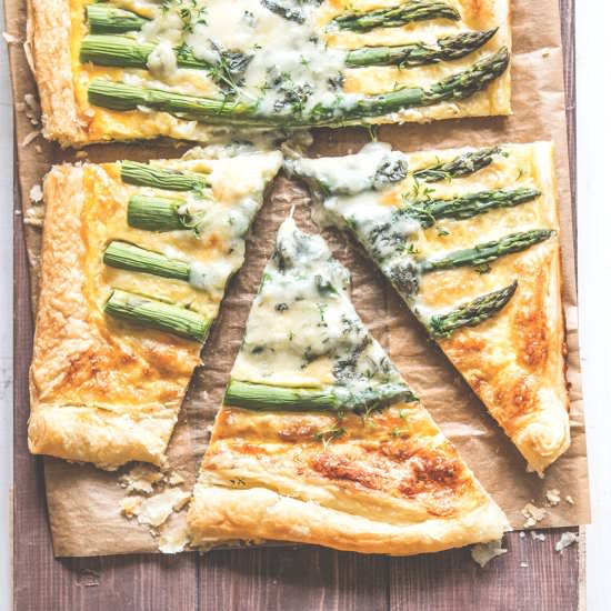 Asparagus and Gorgonzola Tart - Recipe photo by HelloFreshUK
