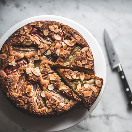 Rhubarb Almond Cake - Recipe photo by bakingmagique