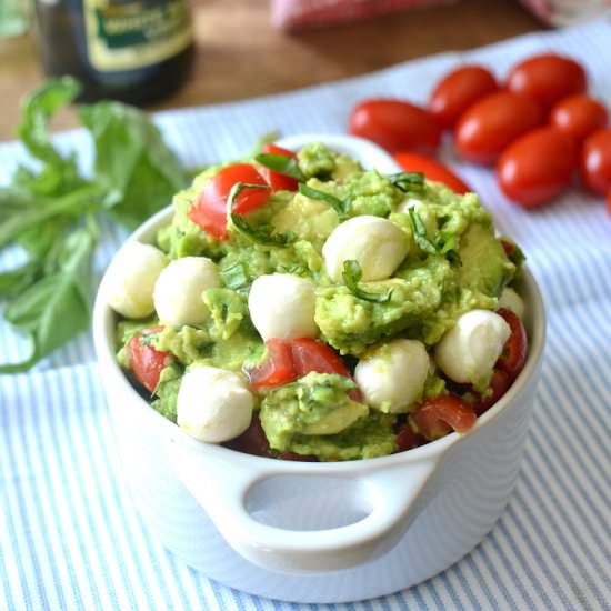 Caprese Guacamole - Recipe photo by lemontreedwelling