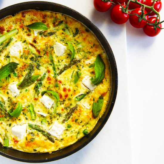 Asparagus, pea, & mint fritatta - Recipe photo by littlebigh