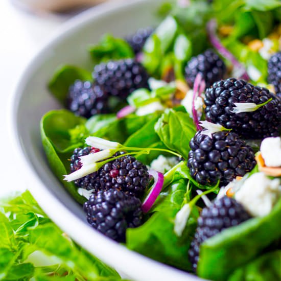 Blackberry Basil Salad - Recipe photo by Feasting at Home