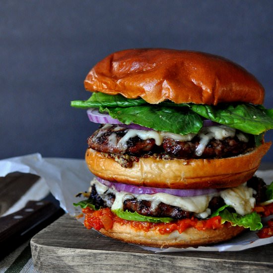 Big Burger with Bacon Jam - Recipe photo by Food Well Said