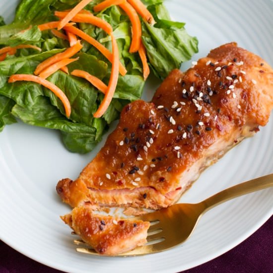 Simple Miso Glazed Salmon - Recipe photo by littlespicejar