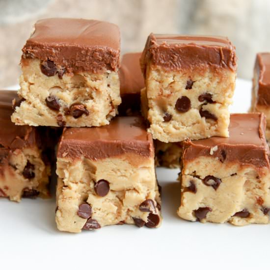 Peanut Butter Cookie Dough Bars - Recipe photo by thisgrandmaisfun