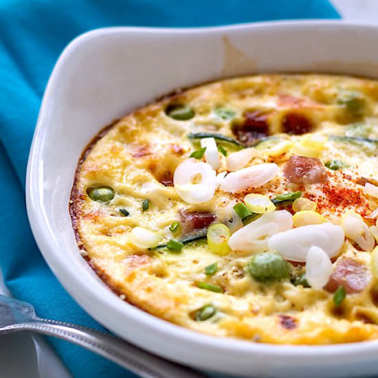 Vegetables Ham and Cheese Fritatta - Recipe photo by Eatwell 101