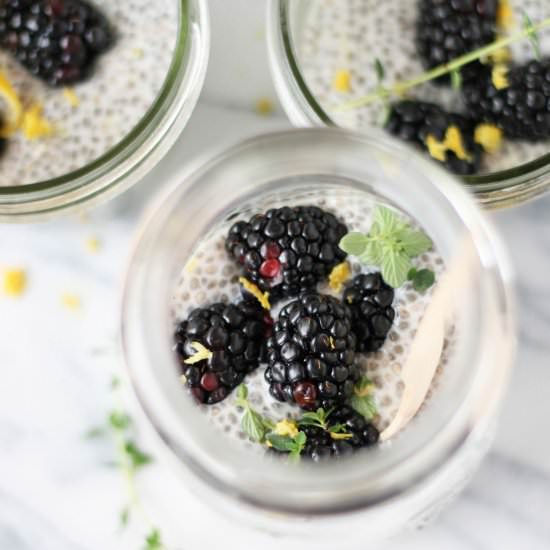 Lemon & Blackberry Chia Seed Pudding - Recipe photo by VeguKate