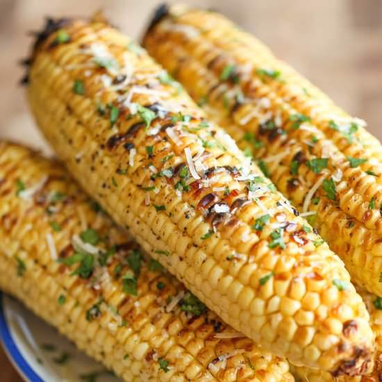 Parmesan Corn on the Cob - Recipe photo by damndelicious