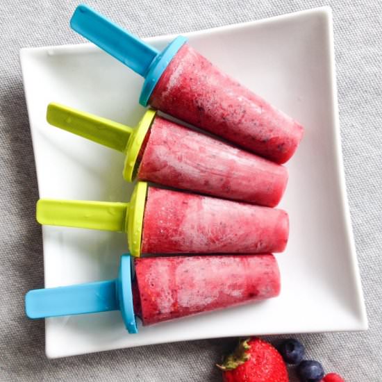 Triple Berry Popsicles - Recipe photo by Bhawya