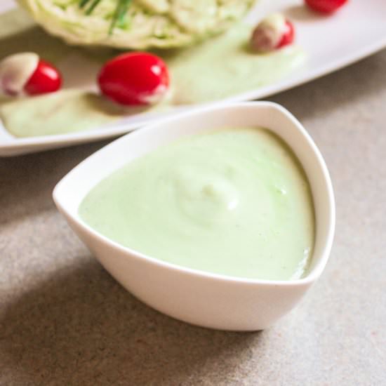 Creamy Avocado Dressing - Recipe photo by Lisa G Cooks